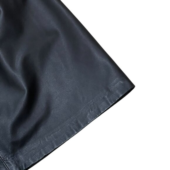 Women’s Vintage Saks Fifth Avenue skirt leather black 1990s - Picture 5 of 7